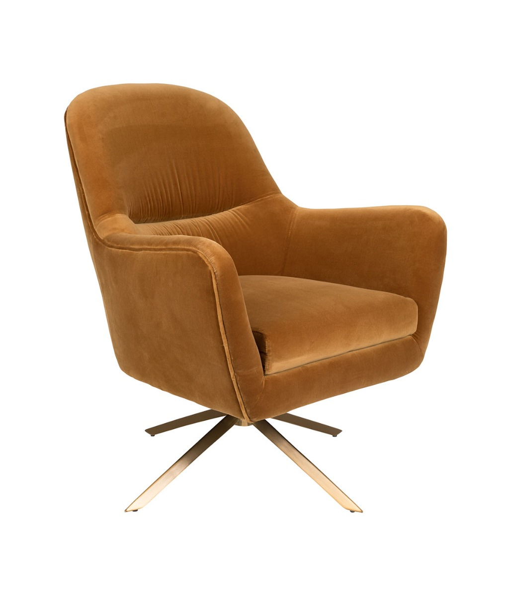 caramel lounge chair