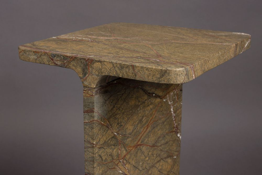 Satpura Side Table Brown Marble