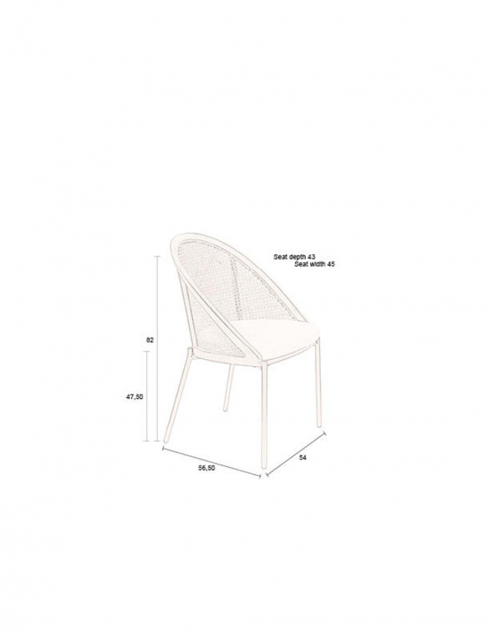 Gary Webbing Chair Dimensional Drawings