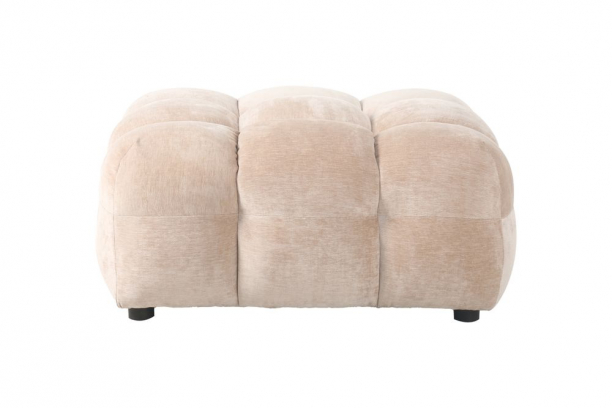 Hocker Hackman Velours Beige Front