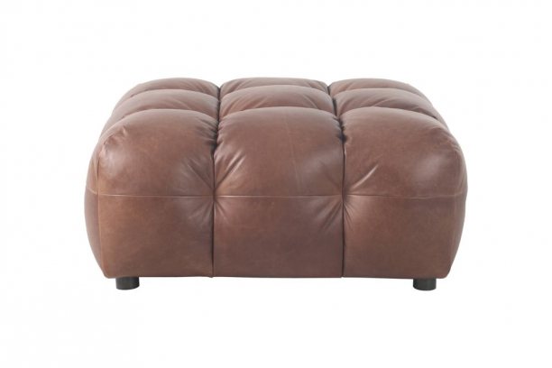 Hocker Hackman Leather Chocolate Front