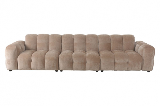 Sofa Hackman 4,5-Seater Velours Beige Front