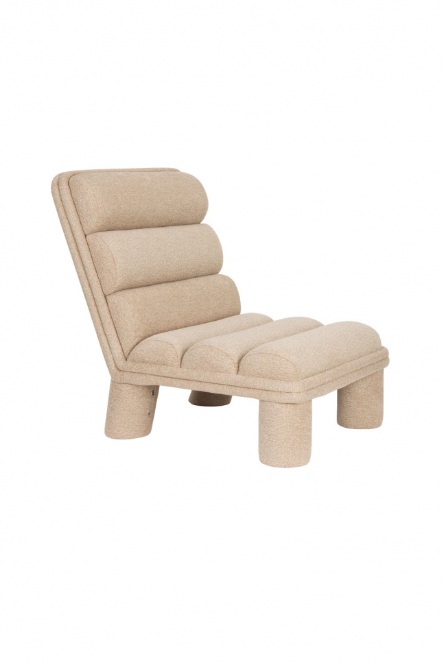 Fern Lounge Chair Beige Front Side