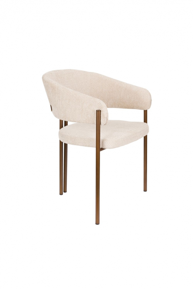 Naida Chair Beige Front Side